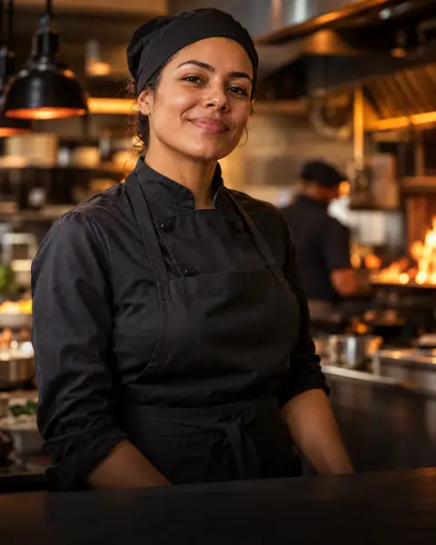 Profissional de cozinha de um restaurante
