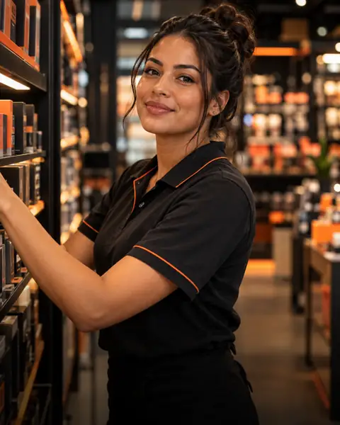 Colaboradora de uma loja de varejo