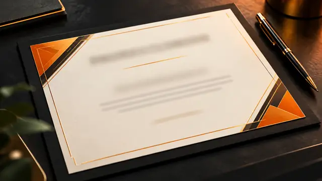 Certificado de conclusão de um treinamento