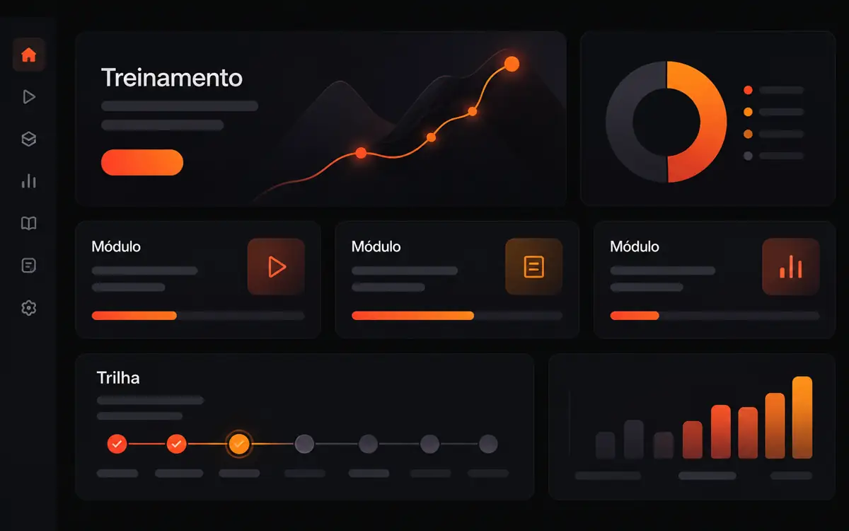 Painel administrativo da Store Page exibido em um notebook
